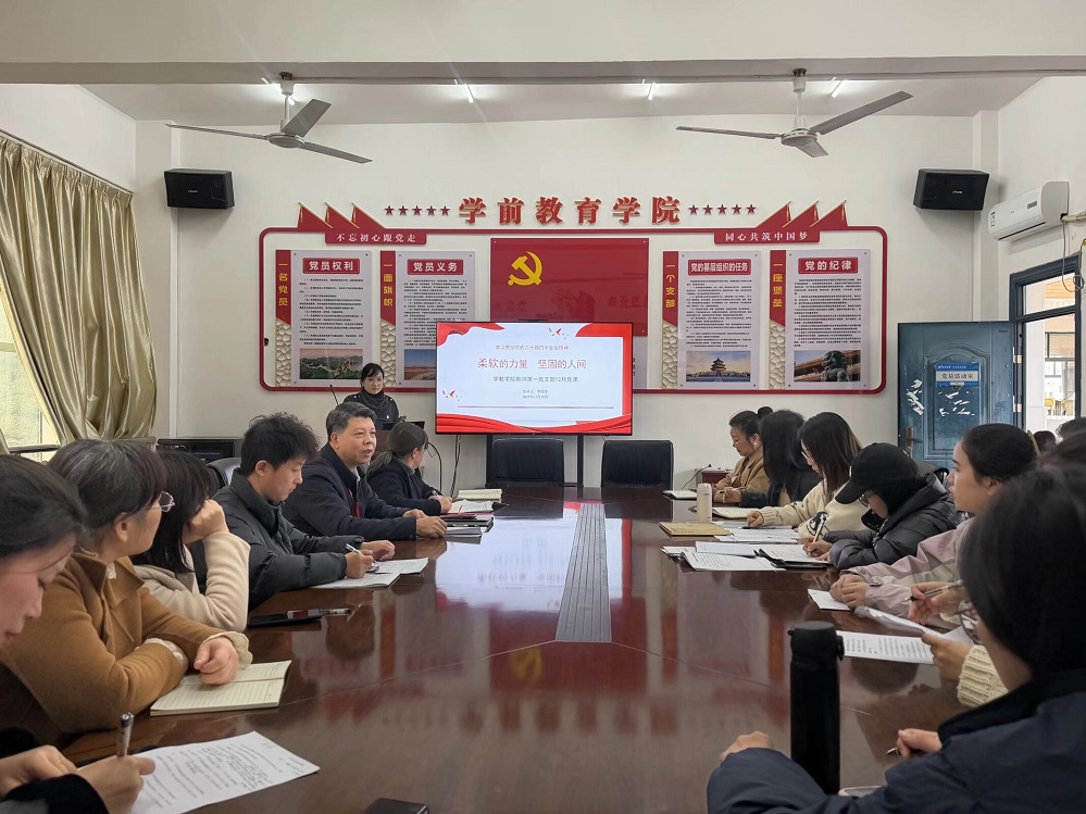 学前教育学院教师第一党支部开展专题党课深入学习贯彻党的二十届四中全会精神 